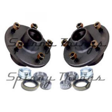 Trailer Hubs (PAIR) FORD 5 stud w/ HOLDEN bearings. Caravan Camper Box Car