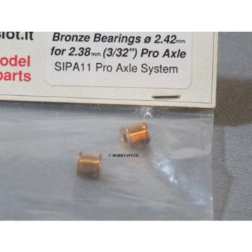 SLOT. IT 1:32 SLOT CAR BRONZE BEARINGS 2.42mm FOR 2.38mm (3/32&#034;) PRO AXLE SIPA11