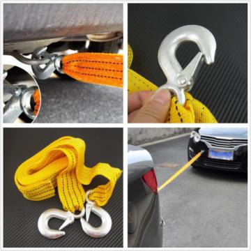 Durable Heavy Duty Car Tow Pulling Strap Nylon Rope Bearing 3 Ton For Mitsubishi