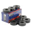 Cool Set of 8 Skateboard Bearing Bronze Cage Sealed Black Ball Bearings Rolling