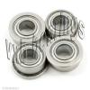 4 Flange Bearing SLOT CAR 1/8&#034;x 1/4&#034; Ceramic Bearings #4 small image