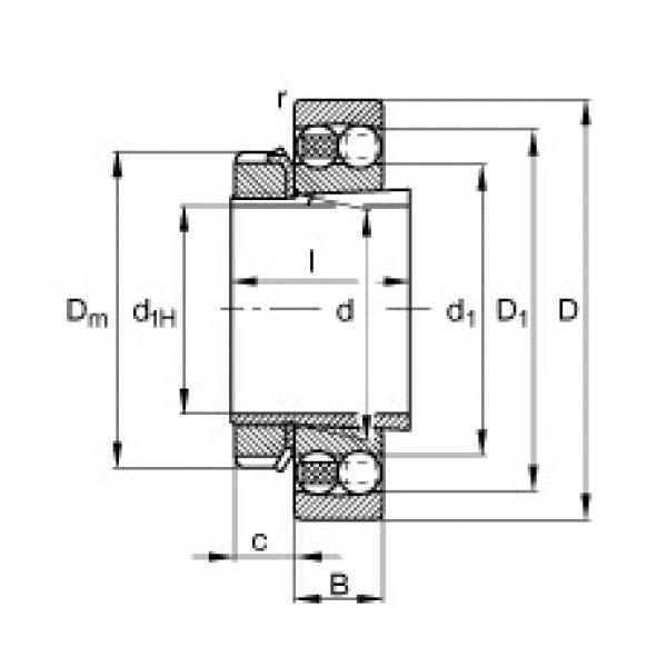 Подшипник 1212-K-TVH-C3 + H212 FAG #1 image