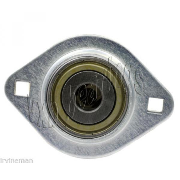 FHSPFLZ206-30mm Bearing Flange Pressed Steel 2 Bolt 30mm Ball Bearings Rolling #2 image