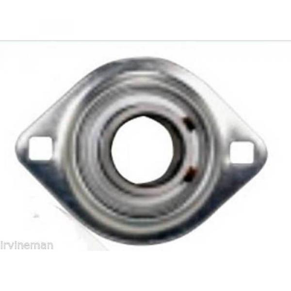 FHPFLZ205-25mm Bearing Flange Pressed Steel 2 Bolt 25mm Ball Bearings Rolling #3 image