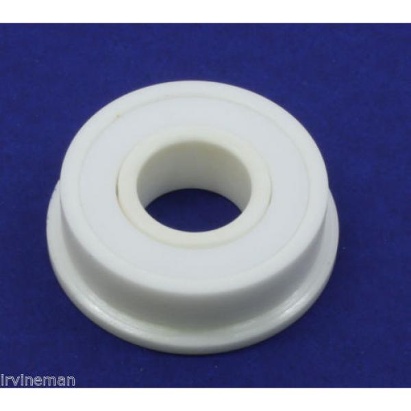 FR188-2RS Full Ceramic Sealed Flanged Bearing 1/4&#034;x1/2&#034;x3/16&#034; inch ZrO2 8450 #1 image