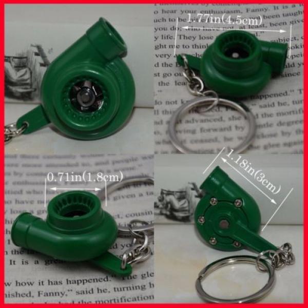 Spinning Turbo Charger Keychain Car Turbine Sleeve Bearing Chain Keyring Keyfob #4 image