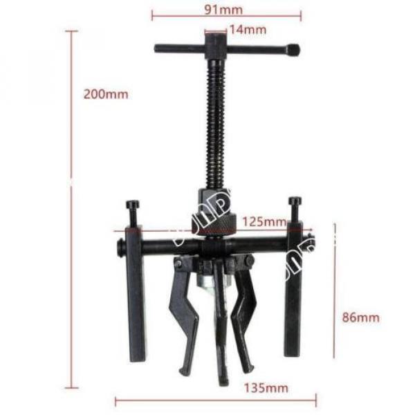 Black Steel Bearing Puller Tool Set 3 Jaws Gear Puller for Motorcycle Car Truck #1 image