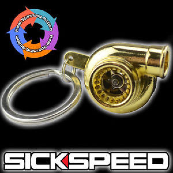 GOLD METAL SPINNING TURBO BEARING KEYCHAIN KEY RING/CHAIN FOR CAR/TRUCK/SUV A #5 image