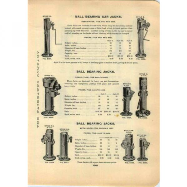 1906 ADVERTISEMENT Railroad Ball Bearing Bridge Jack Double Speed Railway Car #4 image