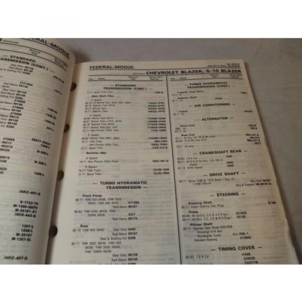 1985 FEDERAL MOGAL Bower/Bca Catalog Car, Truck,Boat,Atv,Etc 326 Pages Bearings #4 image