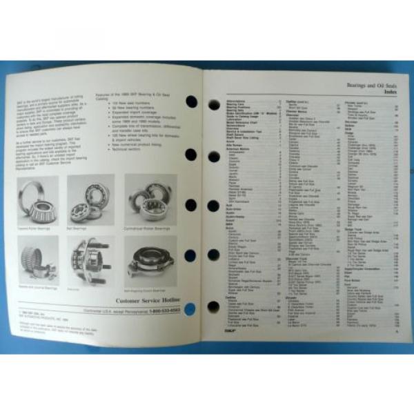 1989 SKF Pass Car &amp; Light Truck Bearing &amp; Oils Seal Catalog No. A500-210 #4 image